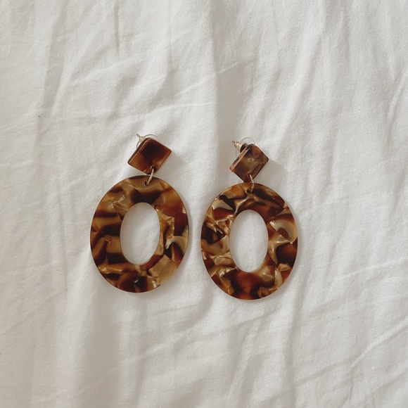 Free People Jewelry - Free People Brown Resin Earrings